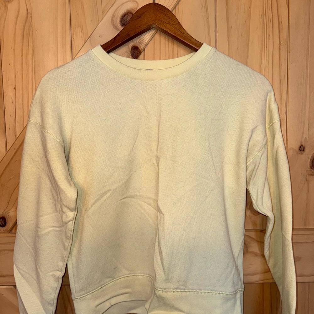 American Eagle Outfitters Light Yellow Sweatshirt